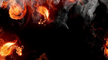 Abstract fire artwork wallpaper