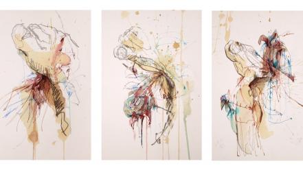 Abstract paintings traditional art scans wallpaper