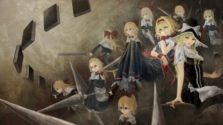 Anime girls band bow akaikitsune shanghai doll wallpaper