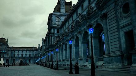 Architecture buildings street lights wallpaper