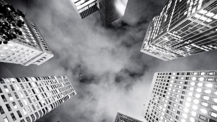 Cityscapes grayscale wallpaper