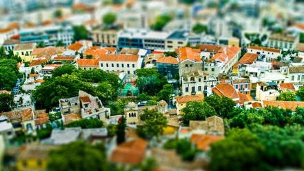 Cityscapes tilt-shift athens wallpaper