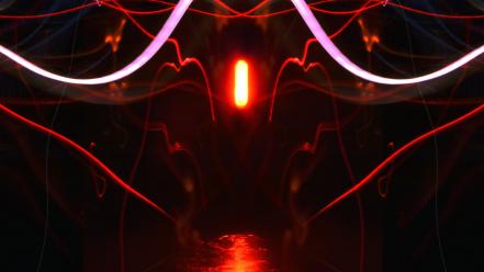 Light abstract red dragons trails wallpaper