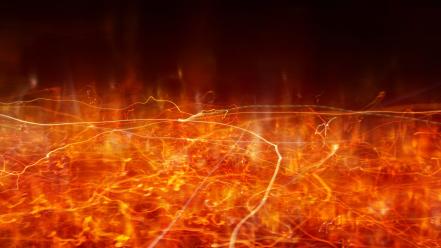 Light abstract sun orange burning wallpaper
