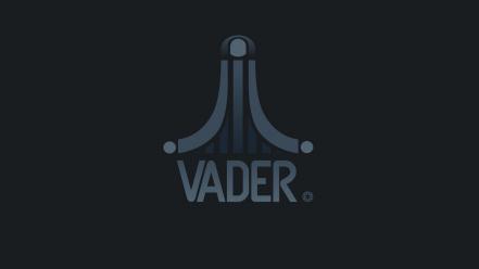 Minimalistic darth vader front parody atari logos wallpaper