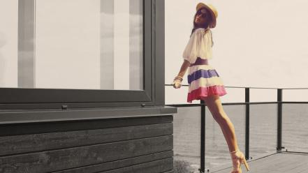 Women dress jenna pietersen hats sea wallpaper