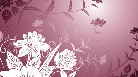 Abstract minimalistic flowers textures digital art wallpaper