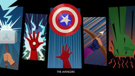 Artwork the avengers hawkeye bow (weapon) mjolnir wallpaper