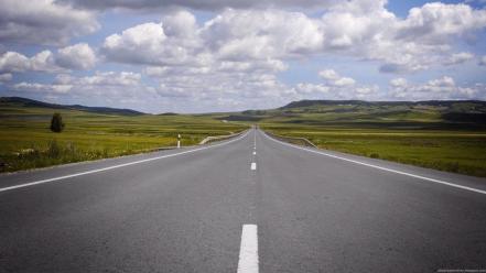 Landscapes nature roads wallpaper