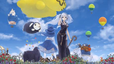 Mabinogi elephants balloons china dress chinese clothes wallpaper