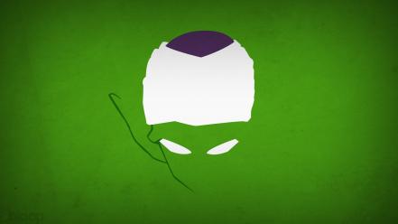 Minimalistic piccolo dragon ball z green background blo0p wallpaper