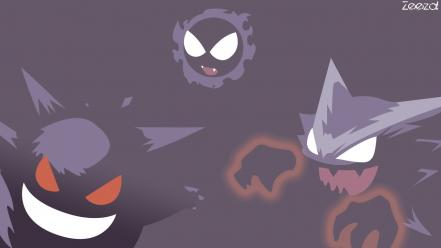 Pokemon gengar haunter simplistic gastly wallpaper