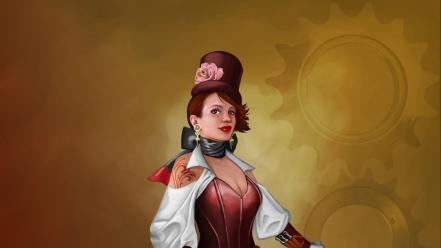 Women steampunk wallpaper