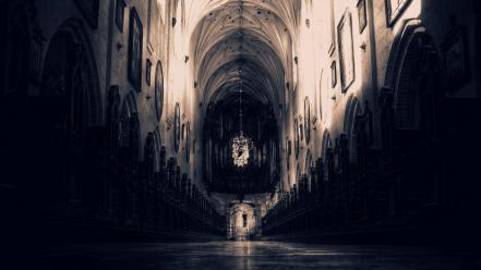 Gothic architecture churches sepia wallpaper