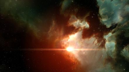 Fantasy art nebulae outer space wallpaper