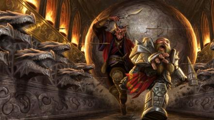 Dwarfs fantasy art warriors wallpaper