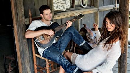 Kellan lutz couple guitars music wallpaper