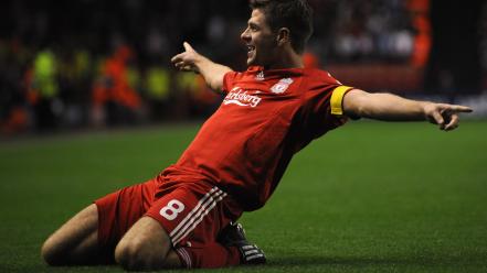 Liverpool fc steven gerrard football players soccer sports wallpaper