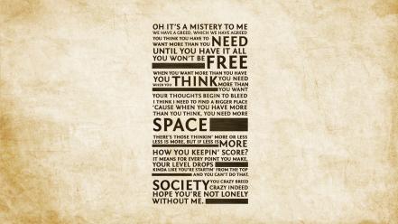 Pearl jam minimalistic text typography wallpaper
