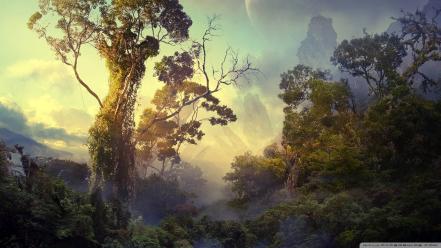 Fantasy art jungle wallpaper