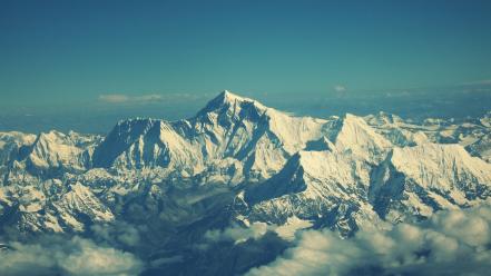 Hdr photography himalaya mount everest clouds landscapes wallpaper