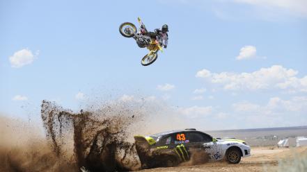 Ken block subaru cars motocross wallpaper