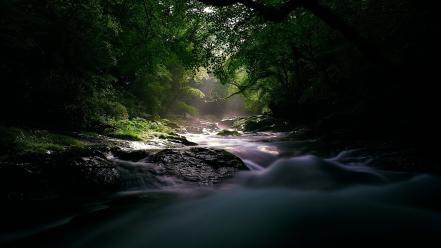 Landscapes nature rivers shade sunlight wallpaper