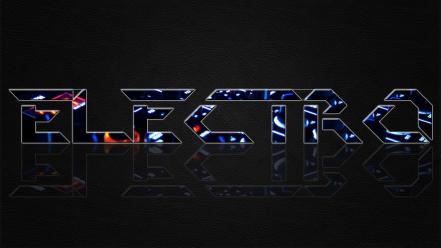 Abstract blue electro music wallpaper