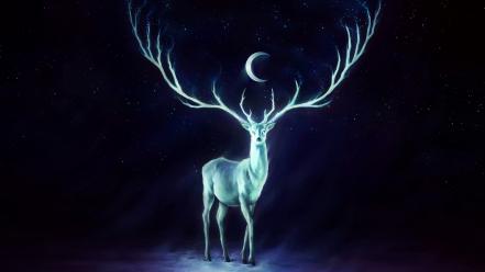 Abstract deer horns wallpaper