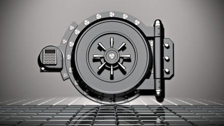 Bank safe vault wallpaper