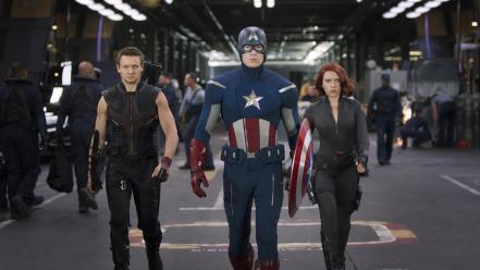 Captain america chris evans hawkeye jeremy renner wallpaper