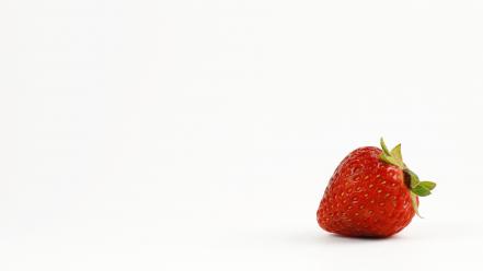 Fruits simple background strawberries white wallpaper
