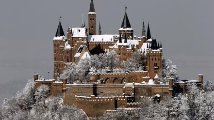 Hohenzollern castle architecture buildings castles snow wallpaper
