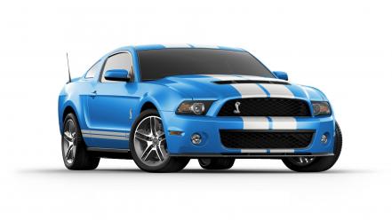 Shelby gt500 grabber blue white stripes cars wallpaper