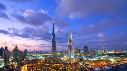 Dubai cityscapes colors light long exposure wallpaper