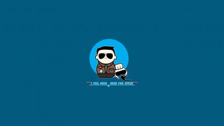 Need for speed top gun blue funny games wallpaper