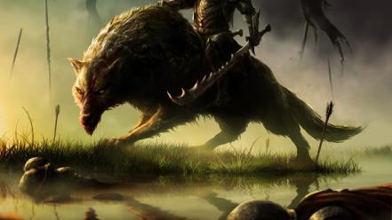 World of warcraft artwork fantasy art monsters swords wallpaper