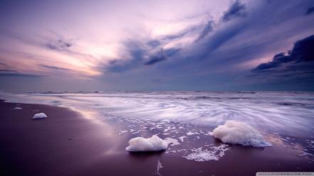 Beaches nature purple wallpaper