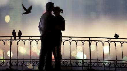 Birds couple love romantic wallpaper