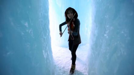Crystallize lindsey stirling ice music violinist wallpaper