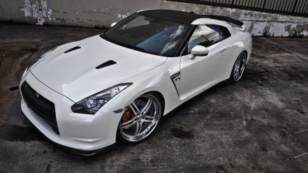 Nissan gtr r35 cars white wallpaper