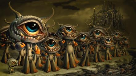 Cartoons monsters funny wallpaper