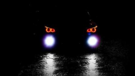 Fog roads vehicles front view headlights german wallpaper