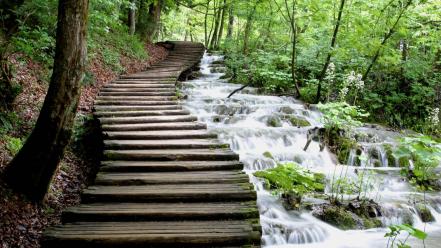 Landscapes croatia lakes national park plitvice wallpaper