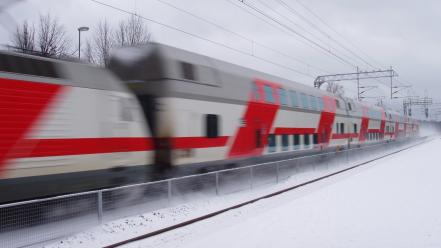 Snow trains finland trainway helsinki re460 wallpaper