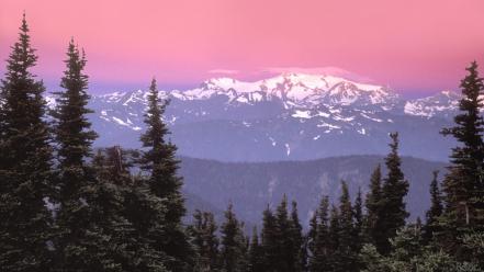 Sunrise landscapes national park washington mount wallpaper