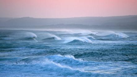Water nature waves volcanoes wallpaper