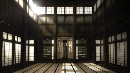 Wood room samurai the matrix tatami dojo wallpaper