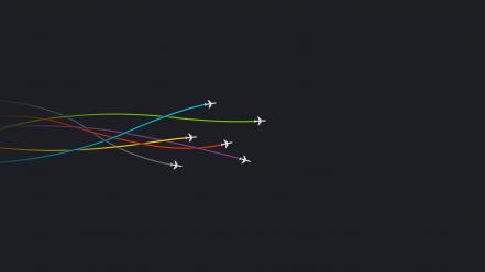 Aircraft minimalistic multicolor simple wallpaper