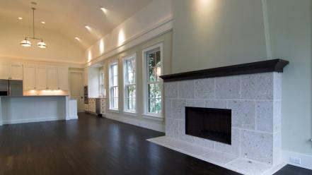 Architecture empty interior design living room wallpaper